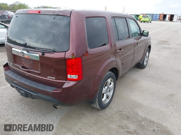 2012 Honda Pilot EX-L z VIN 5FNYF4H78CB046935, wystawiony jako IAAI lot #41981161 z przebiegiem 226 054 mil mil oraz . Historia ofert i sprzedaży dostępna na DreamBid. Obrazek 4.