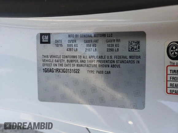 2016 Cadillac ATS AWD z VIN 1G6AG1RX3G0131622, wystawiony jako Copart lot #55354585 z przebiegiem 87 073 mil mil oraz Czysty tytuł • Clean title. Historia ofert i sprzedaży dostępna na DreamBid. Obrazek 12.