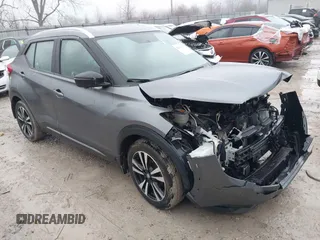 2019 Nissan Kicks S with VIN 3N1CP5CU0KL516193, listed as a IAAI auction lot 41474237 with 50,357 mi miles and . Bid and sale history available at carsss.com. Image 1.