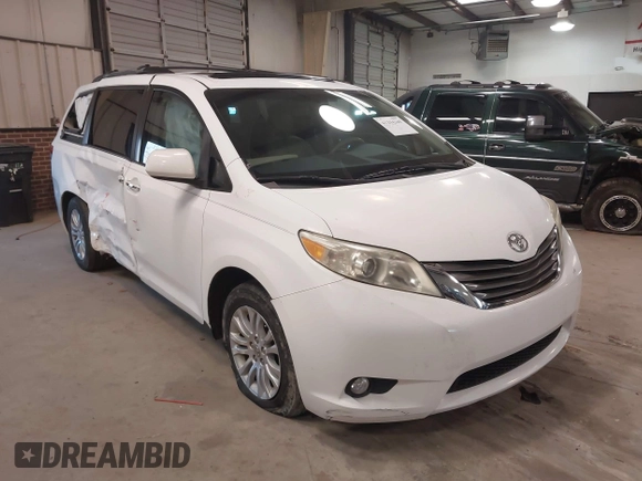 2011 Toyota Sienna XLE AAS with VIN 5TDYK3DC5BS130066, listed as a IAAI auction lot 41294340 with 156,591 mi miles and . Bid and sale history available at DreamBid. Image 1.