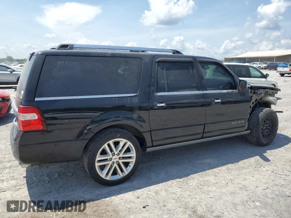 2016 Ford Expedition Max Platinum with VIN 1FMJK1MT7GEF21993, listed as a Copart auction lot 54780575 with 136,333 mi miles and Salvage title. Bid and sale history available at DreamBid. Image 3.