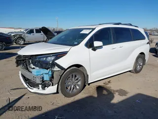 2024 Toyota Sienna LE with VIN 5TDBRKEC0RS217006, listed as a IAAI auction lot 41389239 with 23,983 mi miles. Bid and sale history available at carsss.com. Image 2.