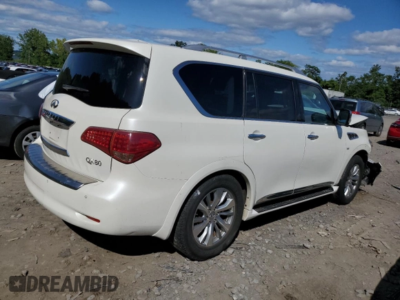 2016 Infiniti QX80 with VIN JN8AZ2NC5G9402910, listed as a Copart auction lot 67541834 with 174,471 mi miles and Salvage Title. Bid and sale history available at carsss.com. Image 3.