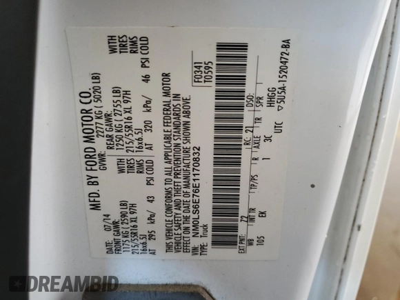 2014 Ford Transit Connect XL z VIN NM0LS6E76E1170832, wystawiony jako Copart lot #53831995 z przebiegiem 127 679 mil mil oraz Czysty tytuł • Clean title. Historia ofert i sprzedaży dostępna na DreamBid. Obrazek 13.