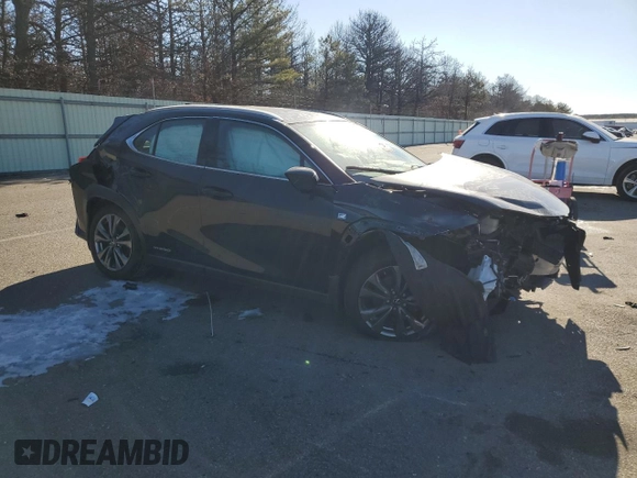 2021 Lexus UX with VIN JTHR9JBH7M2050957, listed as a Copart auction lot 42299095 with 0 mi miles and Salvage Title. Bid and sale history available at carsss.com. Image 4.