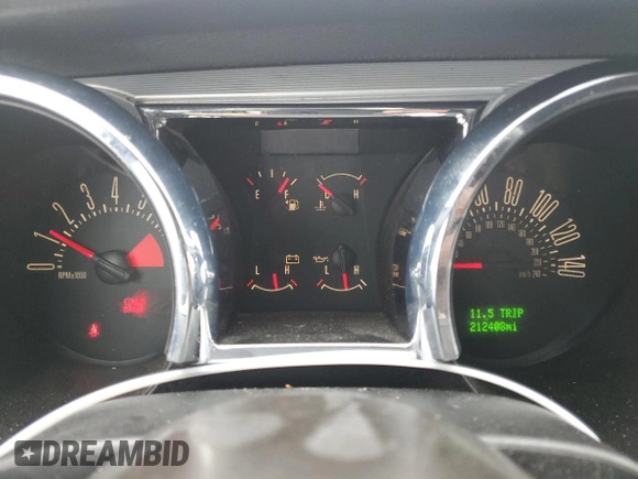 2008 Ford Mustang GT Deluxe with VIN 1ZVHT82H785193240, listed as a Copart auction lot 45702285 with 212,408 mi miles and Salvage Title. Bid and sale history available at carsss.com. Image 9.