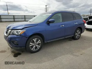 2019 Nissan Pathfinder SV z VIN 5N1DR2MM6KC598057, wystawiony jako Copart lot #52210785 z przebiegiem 82 787 mil mil oraz Szkoda całkowita • Salvage title. Historia ofert i sprzedaży dostępna na DreamBid. Obrazek 1.