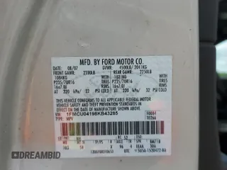 2008 Ford Escape Limited with VIN 1FMCU04198KB43285, listed as a Copart auction lot 55330325 with 240,648 mi miles and Salvage title. Bid and sale history available at DreamBid. Image 12.