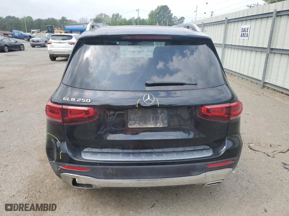 2020 Mercedes-Benz GLB with VIN WDC4M4GB8LW009979, listed as a Copart auction lot 51678405 with 97,236 mi miles and Salvage Title. Bid and sale history available at carsss.com. Image 6.