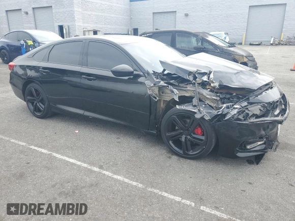 2020 Honda Accord Sport with VIN 1HGCV2F3XLA020073, listed as a Copart auction lot 57354185 with 41,649 mi miles and Salvage title. Bid and sale history available at DreamBid. Image 4.