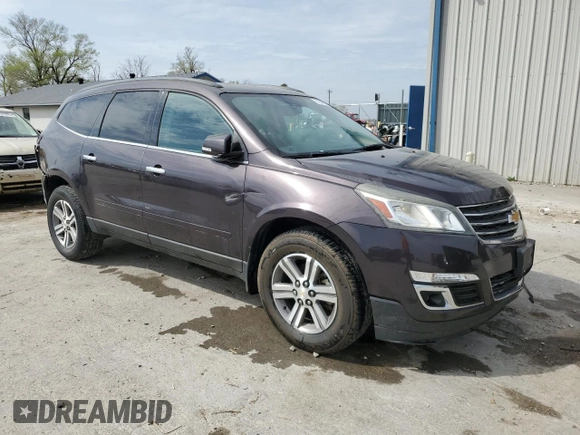 2015 Chevrolet Traverse LT with VIN 1GNKVGKDXFJ365993, listed as a Copart auction lot 51039925 with 172,386 mi miles and Salvage Title. Bid and sale history available at DreamBid. Image 4.