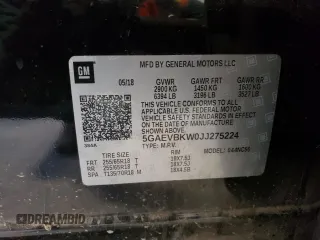 2018 Buick Enclave Premium with VIN 5GAEVBKW0JJ275224, listed as a Copart auction lot 42129615 with 147,901 mi miles and Salvage Title. Bid and sale history available at carsss.com. Image 13.