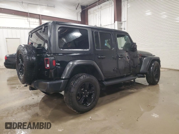 2022 Jeep Wrangler Unlimited Sport S with VIN 1C4HJXDG4NW201971, listed as a Copart auction lot 42845135 with 34,461 mi miles and Salvage Title. Bid and sale history available at carsss.com. Image 3.