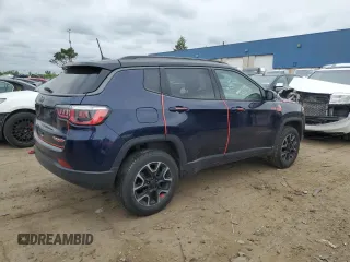 2019 Jeep Compass Trailhawk z VIN 3C4NJDDB0KT650118, wystawiony jako Copart lot #58597965 z przebiegiem 38 908 mil mil oraz Czysty tytuł • Clean title. Historia ofert i sprzedaży dostępna na DreamBid. Obrazek 3.