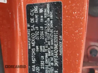 2021 Kia Forte GT-Line с VIN 3KPF34AD9ME309912, выставлен на аукционе Copart как лот 55678825 с пробегом 74 309 миль миль и Списание • Salvage title. История ставок и продаж доступна на DreamBid. Изображение 13.