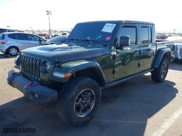 2022 Jeep Gladiator Rubicon with VIN 1C6JJTBG1NL163699, listed as a IAAI auction lot 41014300 with 1 mi miles. Bid and sale history available at carsss.com. Image 2.
