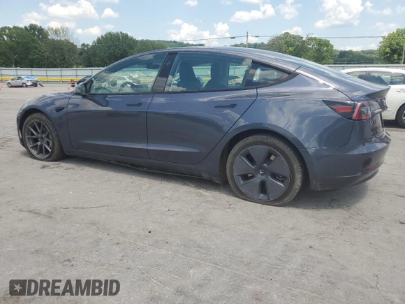 2023 Tesla Model 3 with VIN 5YJ3E1EA7PF576007, listed as a Copart auction lot 61674915 with 15,956 mi miles and Salvage title. Bid and sale history available at DreamBid. Image 2.