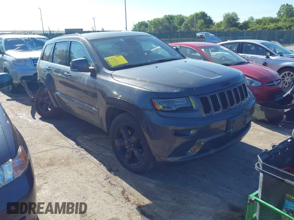 2016 Jeep Grand Cherokee Overland with VIN 1C4RJFCGXGC443961, listed as a IAAI auction lot 42639434 with 122,216 mi miles and . Bid and sale history available at DreamBid. Image 1.