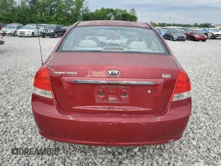 2008 Kia Spectra EX with VIN KNAFE121985532558, listed as a Copart auction lot 57984805 with 136,964 mi miles and Salvage title. Bid and sale history available at DreamBid. Image 6.