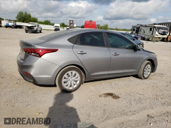 2022 Hyundai Accent SEL with VIN 3KPC24A61NE182923, listed as a Copart auction lot 63205323 with 8,312 mi miles. Bid and sale history available at carsss.com. Image 3.