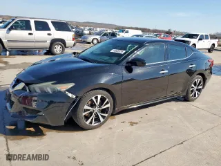 2017 Nissan Maxima SV with VIN 1N4AA6APXHC456359, listed as a Copart auction lot 46836055 with 139,303 mi miles and Salvage Title. Bid and sale history available at carsss.com. Image 1.