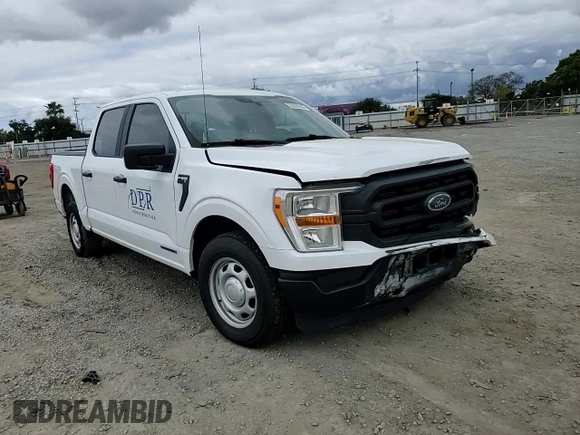 2021 Ford F-150 XL with VIN 1FTFW1CD3MFA73346, listed as a Copart auction lot 53357055 with 46,000 mi miles and Salvage title. Bid and sale history available at DreamBid. Image 11.