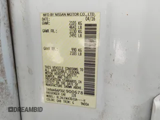 2016 Nissan Maxima SV z VIN 1N4AA6AP3GC900678, wystawiony jako IAAI lot #41837485 z przebiegiem 77 930 mil mil oraz . Historia ofert i sprzedaży dostępna na DreamBid. Obrazek 9.