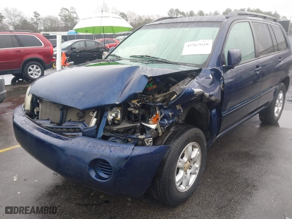 2002 Toyota Highlander with VIN JTEGF21A520058345, listed as a IAAI auction lot 41567610 with 117,736 mi miles. Bid and sale history available at carsss.com. Image 6.