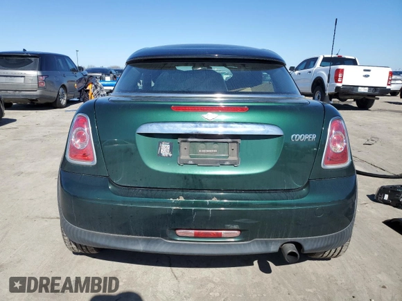 2013 MINI Cooper Coupe with VIN WMWSX1C52DT507629, listed as a Copart auction lot 46831165 with 0 mi miles and Salvage Title. Bid and sale history available at carsss.com. Image 6.