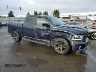2016 Ram 1500 Sport with VIN 1C6RR7MT5GS381974, listed as a Copart auction lot 81850024 with 96,312 mi miles and Salvage title. Bid and sale history available at DreamBid. Image 4.