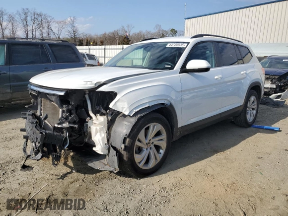 2021 Volkswagen Atlas SE z VIN 1V2HR2CA3MC550966, wystawiony jako Copart lot #44736935 z przebiegiem 91 152 mil mil oraz Szkoda całkowita • Salvage title. Historia ofert i sprzedaży dostępna na DreamBid. Obrazek 1.