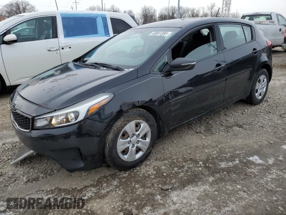 2017 Kia Forte5 LX with VIN KNAFK5A86H5682156, listed as a Copart auction lot 45861385 with 104,591 mi miles and Salvage Title. Bid and sale history available at carsss.com. Image 1.