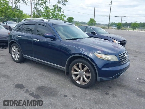 2007 Infiniti FX35 with VIN JNRAS08W77X208496, listed as a IAAI auction lot 42104796 with 165,267 mi miles. Bid and sale history available at carsss.com. Image 1.