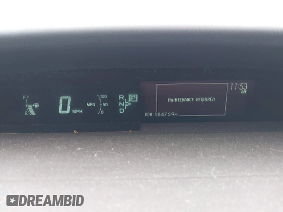 2013 Toyota Prius One with VIN JTDKN3DUXD5550436, listed as a IAAI auction lot 42065147 with 184,759 mi miles. Bid and sale history available at carsss.com. Image 7.