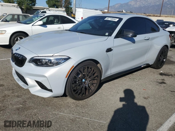 2021 BMW M2 Competition with VIN WBS2U7C00M7H17234, listed as a Copart auction lot 88370145 with 58,725 mi miles and Salvage Title. Bid and sale history available at carsss.com. Image 1.