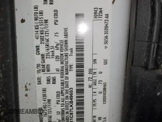 2020 Ford Transit Cargo with VIN 1FTBR1C87LKB49603, listed as a Copart auction lot 48592455 with 174,558 mi miles and Salvage Title. Bid and sale history available at DreamBid. Image 15.