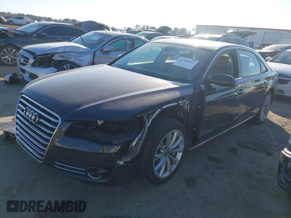 2012 Audi A8 L with VIN WAURVAFD1CN020870, listed as a IAAI auction lot 41701012 with 89,338 mi miles. Bid and sale history available at carsss.com. Image 21.