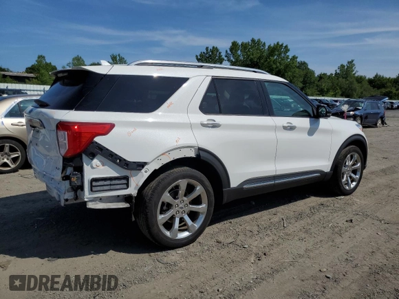2020 Ford Explorer Platinum z VIN 1FM5K8HC3LGA46121, wystawiony jako Copart lot #60249425 z przebiegiem 46 439 mil mil oraz Szkoda całkowita • Salvage title. Historia ofert i sprzedaży dostępna na DreamBid. Obrazek 3.