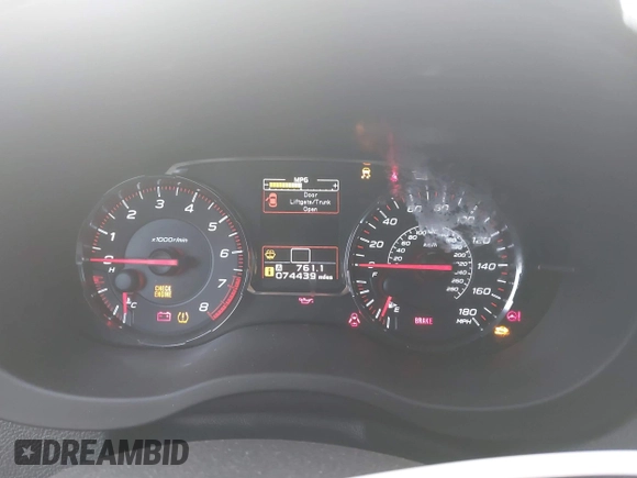 2018 Subaru WRX с VIN JF1VA1A61J9801048, выставлен на аукционе IAAI как лот 42356910 с пробегом 74 439 миль миль и . История ставок и продаж доступна на DreamBid. Изображение 7.