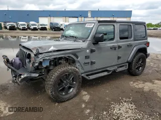 2019 Jeep Wrangler Unlimited Sport S with VIN 1C4HJXDN7KW685659, listed as a Copart auction lot 58549885 with 62,831 mi miles and Clean title. Bid and sale history available at DreamBid. Image 1.