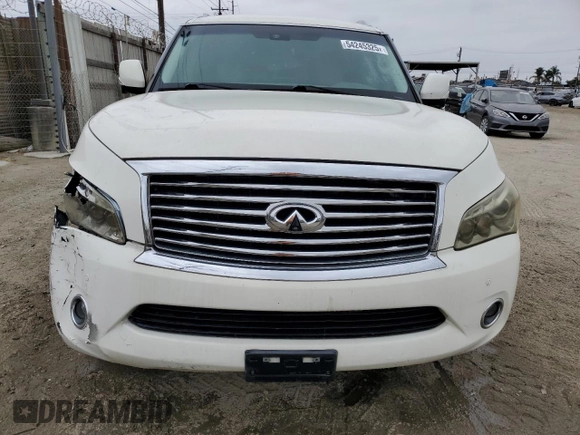 2011 Infiniti QX56 7-passenger with VIN JN8AZ2NF1B9500206, listed as a Copart auction lot 54245325 with 189,438 mi miles and Salvage Title. Bid and sale history available at carsss.com. Image 5.