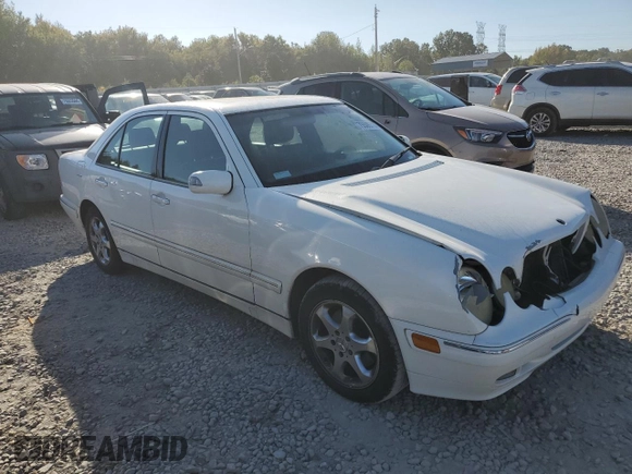 2002 Mercedes-Benz E-Class with VIN WDBJF65J02B473555, listed as a Copart auction lot 75505714 with 0 mi miles and Salvage Title. Bid and sale history available at carsss.com. Image 4.