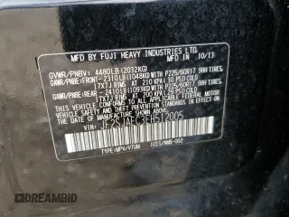 2014 Subaru Forester Premium z VIN JF2SJAEC3EH512005, wystawiony jako Copart lot #56585345 z przebiegiem 96 127 mil mil oraz Szkoda całkowita • Salvage title. Historia ofert i sprzedaży dostępna na DreamBid. Obrazek 13.