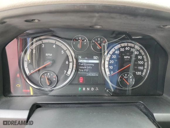 2010 Dodge Ram 1500 SLT with VIN 1D7RB1CT8AS195208, listed as a Copart auction lot 47270295 with 245,302 mi miles and Salvage Title. Bid and sale history available at carsss.com. Image 9.