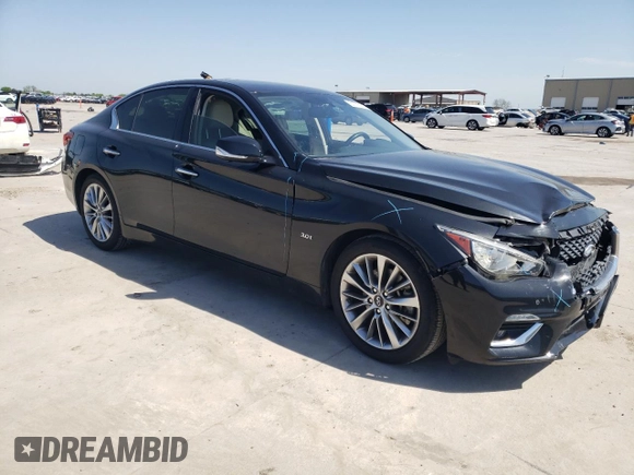 2018 Infiniti Q50 Luxe z VIN JN1EV7APXJM366783, wystawiony jako Copart lot #51775315 z przebiegiem 35 972 mil mil oraz Szkoda całkowita • Salvage title. Historia ofert i sprzedaży dostępna na DreamBid. Obrazek 4.