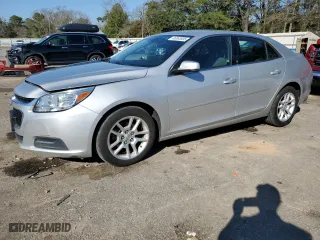 2015 Chevrolet Malibu LT with VIN 1G11C5SL2FF192021, listed as a Copart auction lot 46363805 with 186,509 mi miles and Salvage Title. Bid and sale history available at carsss.com. Image 1.