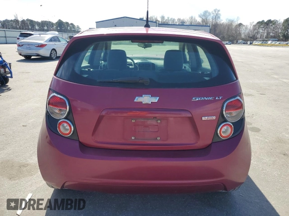 2014 Chevrolet Sonic LT with VIN 1G1JC6SB7E4120416, listed as a Copart auction lot 45308955 with 92,472 mi miles and Salvage Title. Bid and sale history available at carsss.com. Image 6.