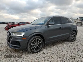 2018 Audi Q3 Premium Plus with VIN WA1HCCFS7JR022640, listed as a Copart auction lot 53517985 with 52,513 mi miles and Salvage Title. Bid and sale history available at carsss.com. Image 1.
