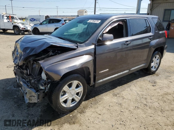 2016 GMC Terrain SLE with VIN 2GKALMEK8G6151252, listed as a Copart auction lot 52784075 with 51,523 mi miles and Salvage Title. Bid and sale history available at DreamBid. Image 1.