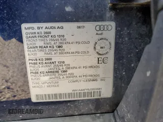 2018 Audi SQ5 Premium Plus with VIN WA1A4AFY0J2023581, listed as a Copart auction lot 74968304 with 98,145 mi miles and Clean Title. Bid and sale history available at DreamBid. Image 13.